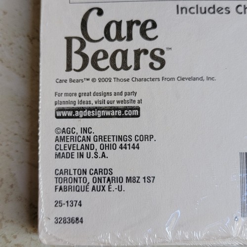 VTG 2000s Care Bears 1st Birthday Invitations Envelopes 8 ct Love A Lot Party - Picture 4 of 4