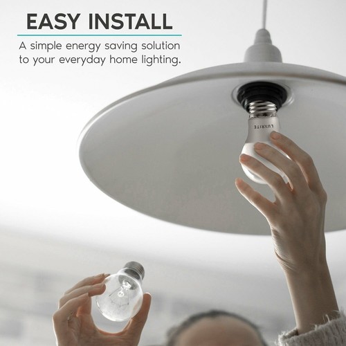 Luxrite A15 LED Light Bulb 40W Equivalent Dimmable 4000K 600lm E26 Base 12-Pack - Picture 4 of 7