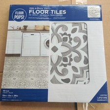 Two Boxes Massimo Peel Stick Floor Tiles, Gray Lot Of 2 Boxes