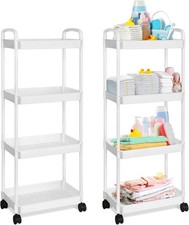 Baby Diaper Caddy Cart 4 Tier Rolling Storage Organizer Nursery