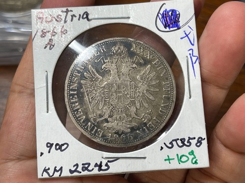 1866 Österreich Ein Taler Silbermünze selten hoher Wert