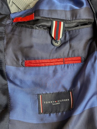 Tommy Hilfiger Solid Bib Navy Blazer Coat with Removable Bib Insert - Mens Large - Picture 8 of 14