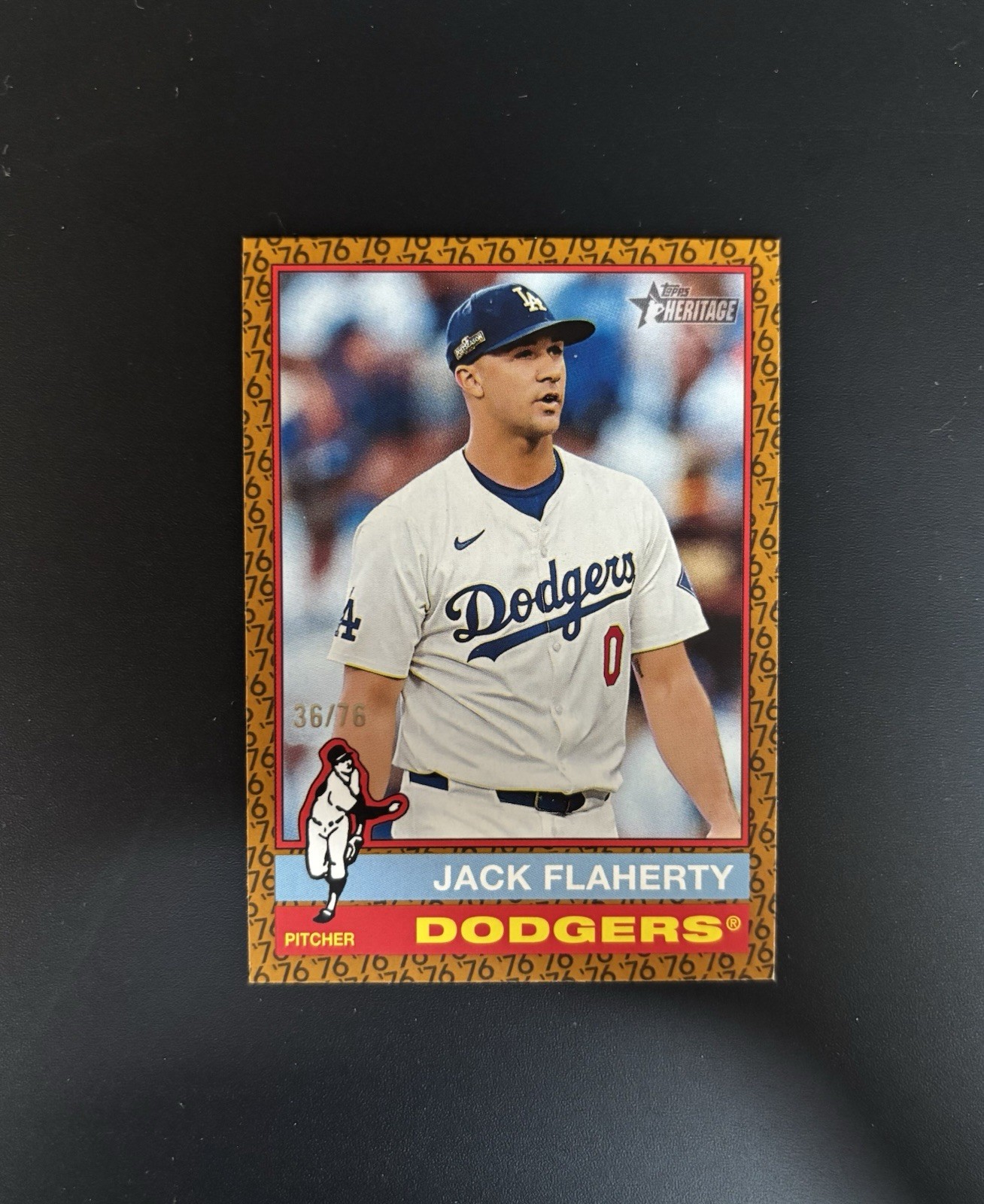 2025 Topps Heritage - Jack Flaherty #304 Color of the Year /76