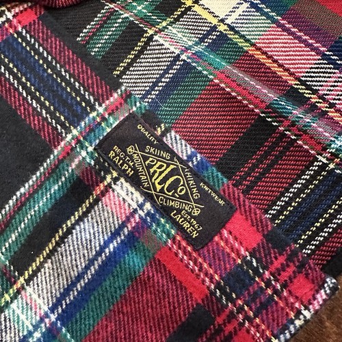 Polo Ralph Lauren Camisa de Franela Chaqueta Chamarra Peso Pesado Parche en el Codo XL Algodón - Imagen 5 de 6