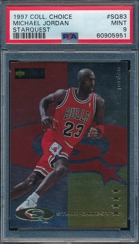 MICHAEL JORDAN 1997-98 UD COLLECTOR'S CHOICE STARQUEST PSA 9 MINT CARD #SQ83!