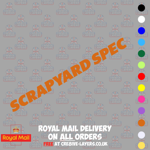 SCRAPYARD SPEC Vinyl Sticker – Funny Car Decal for Vans, Builds, Tools, Dash - Picture 7 of 26