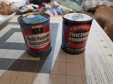 2 Vintage Wynn's 4 Oz. Full Cans Friction Proofing & Multi-Purpose Concentrate 
