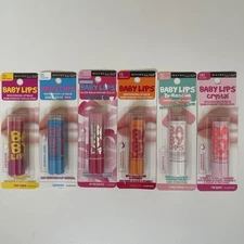 (6) SEALED , Maybelline Baby Lips Moisturizing Lip Balm #01,#05,#15,#25,#55,#140