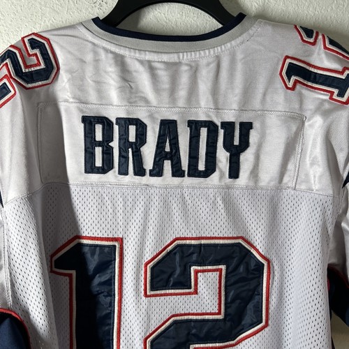 New England Patriots Tom Brady #12 Reebok weiß genäht NFL Trikot 56 Authentic - Bild 12 von 15