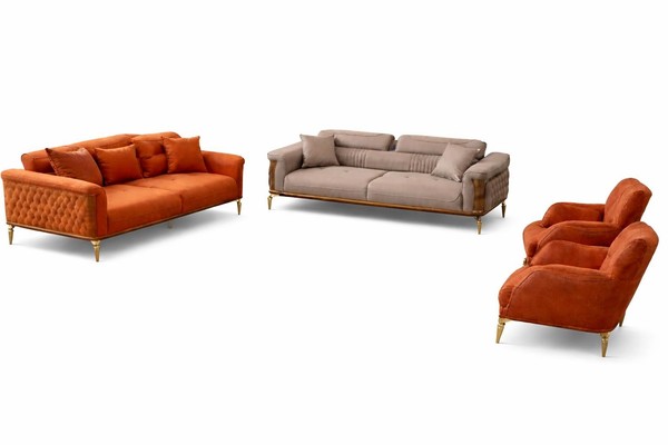 Wohnzimmer Set Modern Mehrfarbig Designer-BergèRe Couch Komfortabel-image