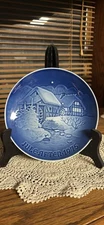 Bing & Grondahl B&G 7 Copenhagen porcelain plate Jule After 1975 Christmas Decor