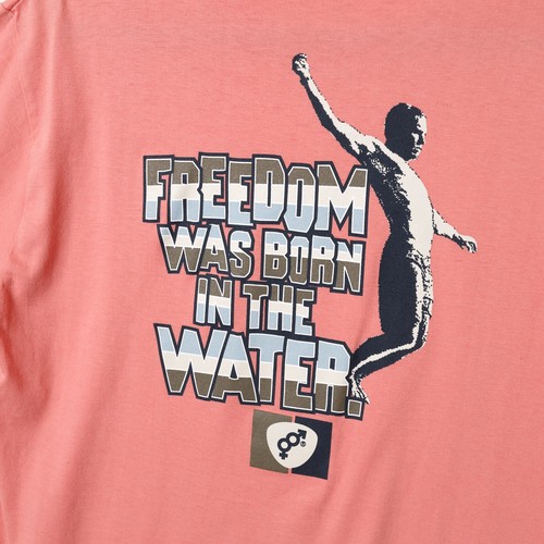 Vintage Golden Breed T-Shirt ‘Wear The Spirit’ Coral Pink Men’s M Raw Hem Surf - Picture 9 of 12