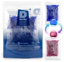 [100 Packets]10 Gram" Dry & Dry" Blue Indicating Silica Gel Packets - Reusable