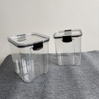 2x Food Storage Boxes Kitchen Transparent Portable Airtight Containers - 1000ml
