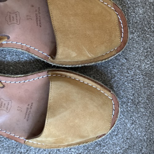 Naturals Menorca Sandalias Mujer EU 37 Cuero España US 6.5 Zapatos Color Camel - Imagen 4 de 9