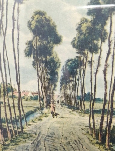 Impresión enmarcada The Avenue at Middelharniss M. Hobbema 13"X10" 1926 marrón y Bigelow - Imagen 3 de 16
