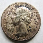 1945-D Washington Quarter 25c~Heavy Toning