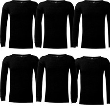 Men's Thermal Long Sleeve Top Crew Neck Warm Base Layer Winter Undershirt