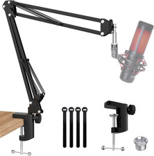 Quadcast Boom Arm   Mic Stand for HyperX, Blue Yeti, Fifine AM8, with 3/8" to 5/