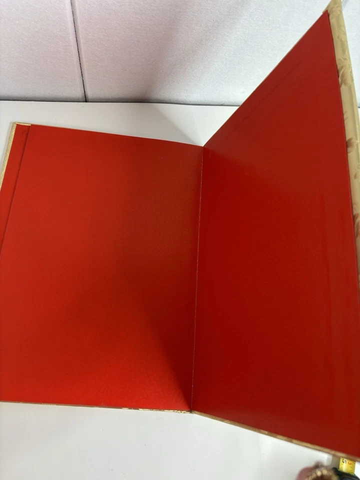 Chinese wedding guest book signature book gold vintage inspired floral pattern - Image 4 of 4