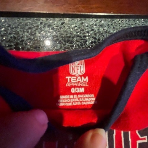 Set 2 confezioni body bambino New England Patriots 0/3M NFL abbigliamento squadra rosso e navy - Foto 6 di 10