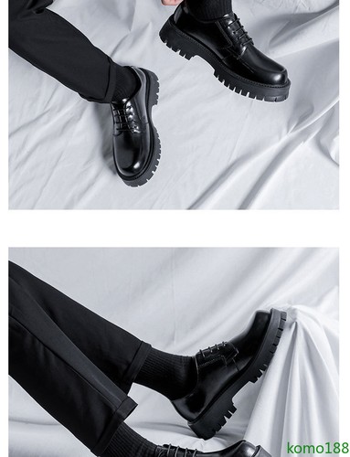 British style thick soled shoes men's casual formal dress lace up oxford shoes - Bild 12 von 14