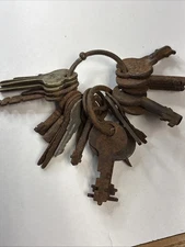 Antique Vtg 21 Old Padlock Car Truck Skeleton Keys ~ READ DESCRIPTION