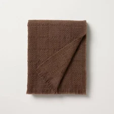 Woven Grid Throw Blanket Tan - Hearth & Hand with Magnolia