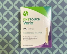 OneTouch Verio Test Strips- New In Box - 100 count box - Exp. 10/2026