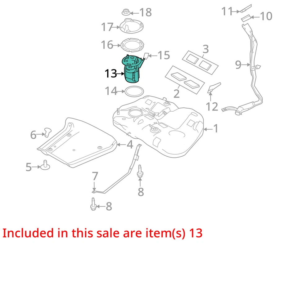 Fuel Pump Assembly 3.7L FWD Fits 10-12 MKS 2609128 Foto 3 de 4