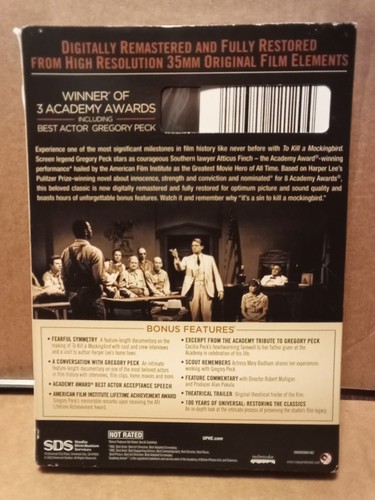 To Kill a Mockingbird 60th Anniversary Edition DVD 2022 Gregory Peck Art S/C New - Picture 2 of 2