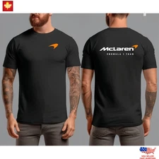 McLaren Racing Team F1 Formula Tshirt Sport Black Print Gildan Unisex T-Shirt