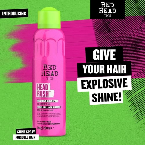 Bed Head by TIGI Headrush Shine Spray Smooth Shiny Hair 200ml - Bild 4 von 6