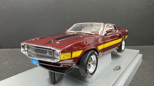 AMERICAN MUSCLE ERTL 1970 SHELBY GT500 BORDEAUX 1/18 SR - Foto 2 di 7