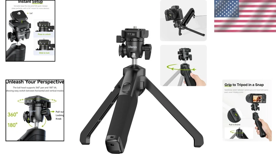 Portable One-Click Mini Tripod for DJI OSMO, Insta360 & More - Versatile Use - Image 2 of 4