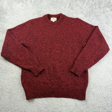 Vintage Eastern Mountain Sports Sweater Mens XLT Red Wool Crewneck Knit 90s