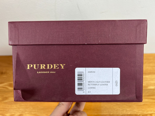 Stunning Purdey Butterfly Loafer Calf Leather Mens Shoes UK 8.5 BNIB RRP £695 - Picture 15 of 15