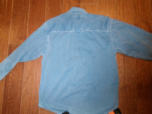 Vintage Eddie Bauer Elkhorn Twill Denim Button Up Shirt large denim shirt - Picture 6 of 6