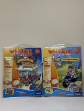 Lot of 2 VTech Whiz Kid Learning System Games  Spider-Man  Bob the Builder  NEW