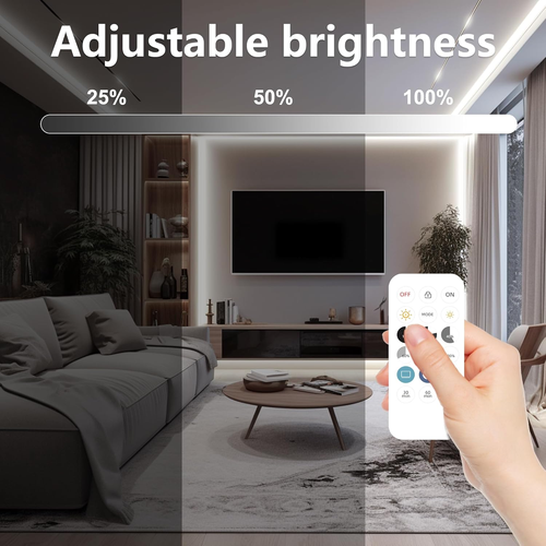 Striscia LED COB 5M DC 12V 6000K bianca dimmerabile CRI92+, larghezza 8mm telecomando e app - Foto 3 di 6