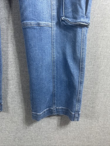 Judy Blue High Waist Wide Leg Denim Cargo Jeans Pants Sz 14W/33- Nice! - Picture 8 of 13