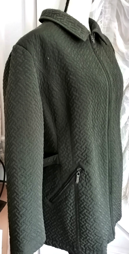 Gallery Jacke Damen Steppmantel Jacke Größe 1X dunkelgrün - Bild 2 von 4