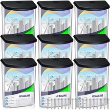 Outdoor Estate Brochure Box Plastic Brochure Waterproof Wall Mount Flyer Hold...