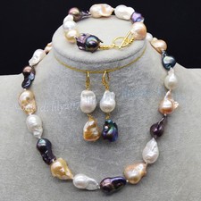 Natural Mix Color South Sea Baroque Keshi Pea...