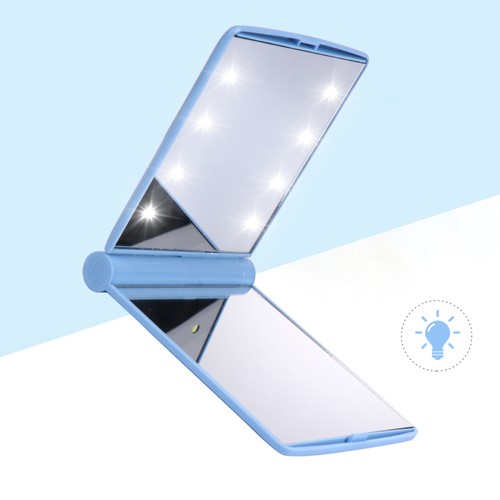 Foldable Makeup Mirror Led Vanity Mirror Illuminated Folding Mirror - Picture 9 of 12