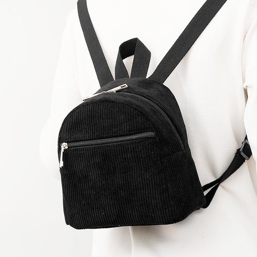 Mini Backpack Corduroy Backpack Purse Casual Daypack for Women Travel Satchel... - Picture 2 of 7