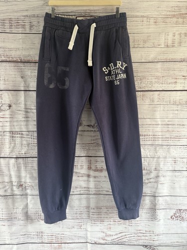 S&DRY SUPERDRY + JOGGERS Men’s Athletic Blue Premium joggers Size M Navy