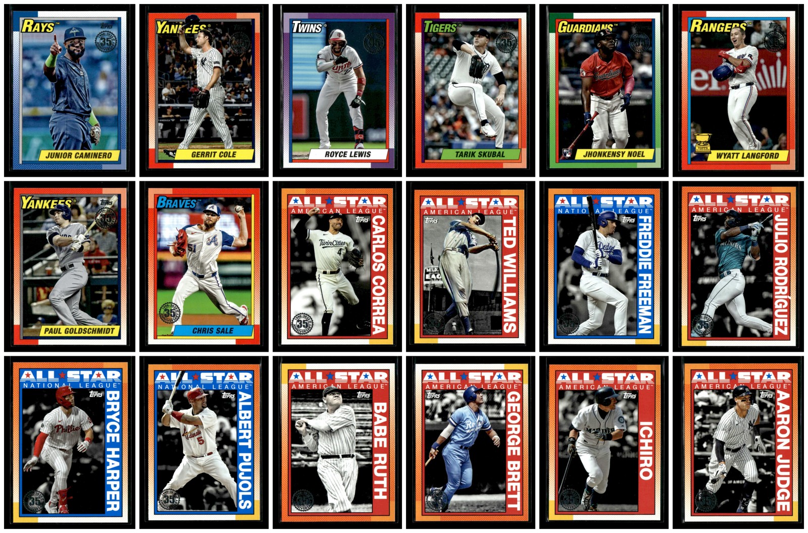 Jhonkensy Noel Wyatt Langford 2025 Topps Series 2 1990 Topps 18 Cards Lots[bmxl2