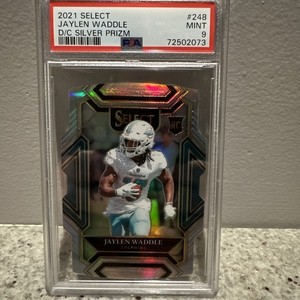 2021 Panini Select - PSA 9 Jaylen Waddle Rookie #248 Silver Prizm Die-Cut (RC)