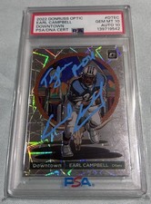 Earl Campbell Optic Downtown Signed Autograph With RARE 